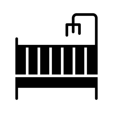 Tahta bebek karyolasının kişiselleştirilebilir bir simgesi.