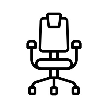 Ofis koltuğunu gösteren bu büyüleyici çizgi simgesini görün.