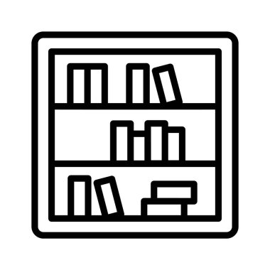 Premium kullanımına hazır kitaplığın doğrusal biçim simgesi