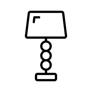 İyi hazırlanmış bir masa abajuru çizimi simgesi