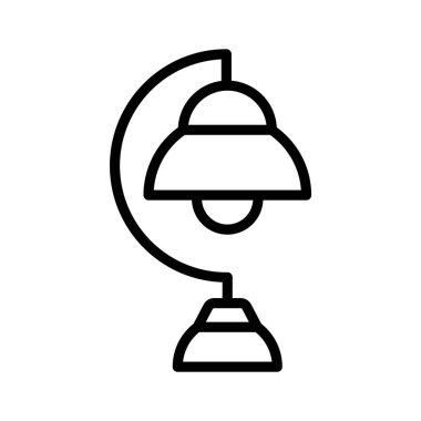 Sağlam lambayı tasvir eden düzenlenebilir satır simgesi, premium kullanıma hazır