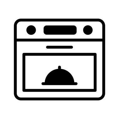 Fırın pişirme aralığını gösteren görsel çekici doğrusal simge