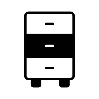 Çekmecelerin modern doğrusal biçim simgesi göğüs, tasarımı düzenlemek kolay