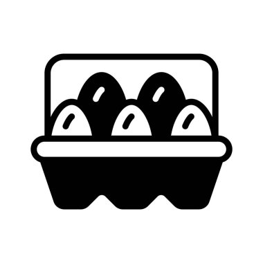 Yumurta tepsisinin bu premium kabartma şeklindeki simgesini tut