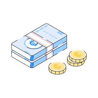 Rika kolon para birimi izometrik simgesine bir göz atın