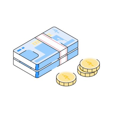 Afgan Afgan para birimi simgesi izometrik olarak tasarlandı