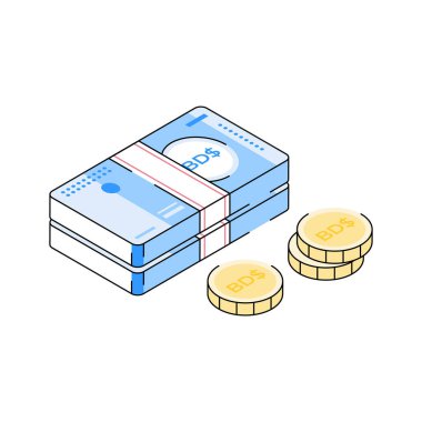 Barbadoslu dolar simgesi, izometrik tarzda yaratıcı bir şekilde tasarlandı