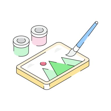 İzometrik tarzda tasarlanmış en son resim simgesi