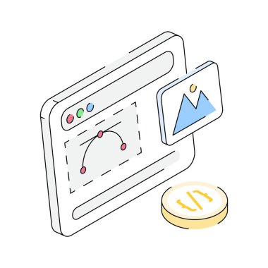 Web sitesi tasarımının bu son izometrik simgesini yakala