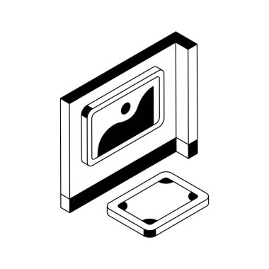 Resim galerisi izometrik simgesi premium kullanımı için hazır