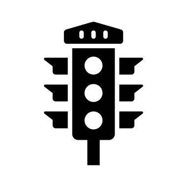Kabartma biçiminde tasarlanmış kullanışlı bir trafik sinyali simgesi