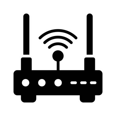 Wi-fi yönlendiricisinin iyi tasarlanmış bir kabartma simgesi