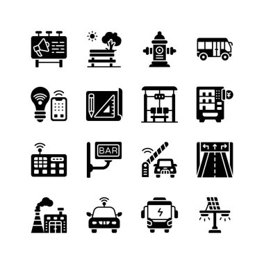 Bu akıllı şehir sembolleri koleksiyonunu prim kullanımına hazır hale getirin.