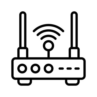 Kablosuz yönlendiricinin iyi tasarlanmış bir taslak biçim simgesi
