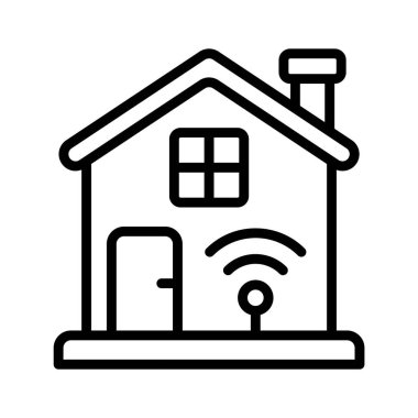 Akıllı ev satırı biçim simgesi premium kullanıma hazır