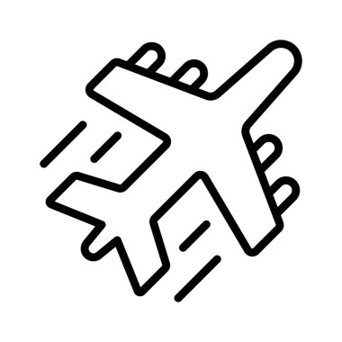 Uçan düzlemi gösteren iyi tasarlanmış bir çizgi biçimi simgesi