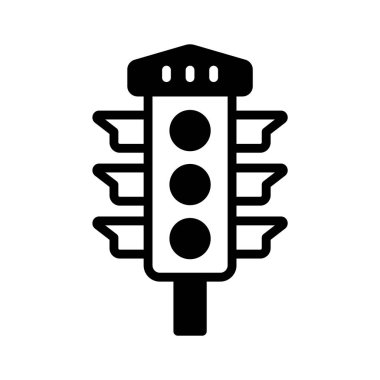 Kabartma biçiminde tasarlanmış kullanışlı bir trafik sinyali simgesi