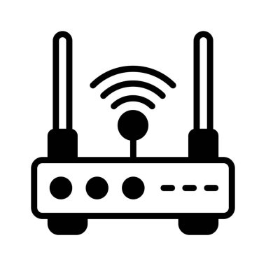 Wi-fi yönlendiricisinin iyi tasarlanmış bir kabartma simgesi