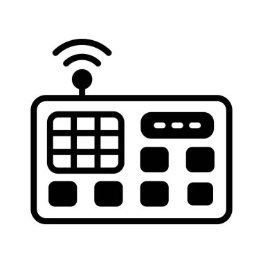 Kablosuz dahili iletişim simgesi yaratıcı bir şekilde kabartma biçiminde tasarlandı