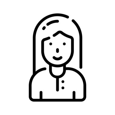 Kız karakterinin bu modaya uygun simgesini görün.