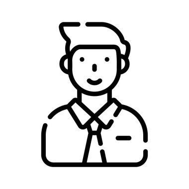 Erkek çalışanın prim çizgisi simgesini indir