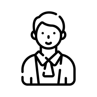 Taslak biçiminde tasarlanmış erkek yargıç simgesi, premium kullanıma hazır