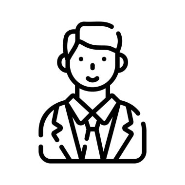 Okul müdürünü gösteren düzenlenebilir bir taslak simgesi