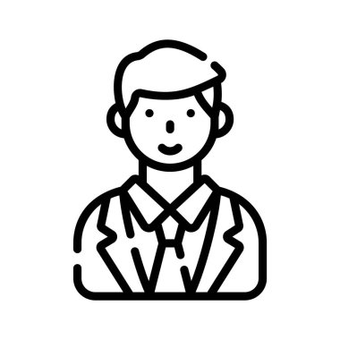 Taslak biçiminde dizayn edilmiş yönetici erkek simgesi