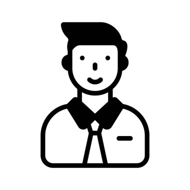 Erkek çalışanın özel kabartma simgesini indir