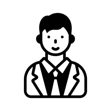 Ofis yöneticisi profilini tasvir eden modaya uygun simgemize bakın.