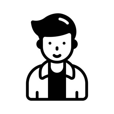 Erkek aktör kabartma biçimi simgesi premium indirmeye hazır