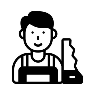 Şu testereli marangozun son simgesine bir bakın.