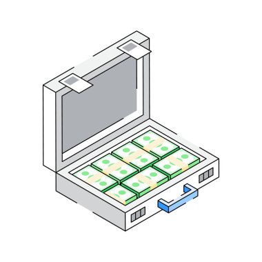 Para çantasının bu modern izometrik simgesini al