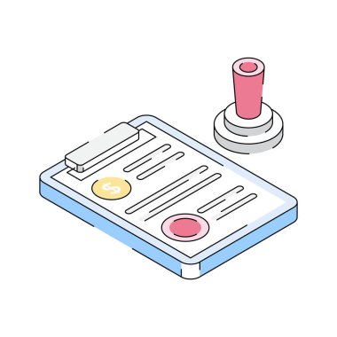 Kredi onayının bu inanılmaz izometrik simgesine bir bakın.