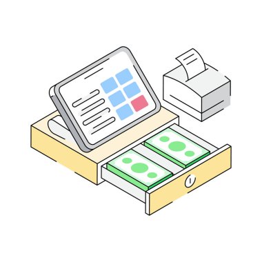 Ellerinizi kasanın izometrik simgesine koyun.