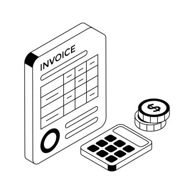 Bu modern izometrik fatura simgesine bir göz atın