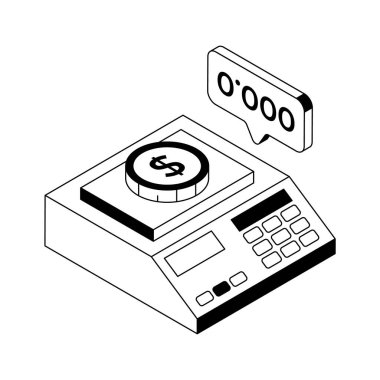 Para skalasının bu modern izometrik simgesine bir bakın.