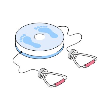 Ellerinizi belin bu izometrik ikonuna koyun.