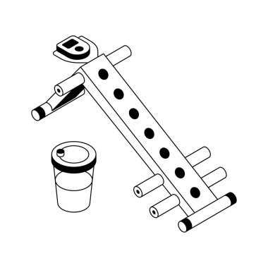 Jimnastik askılarını gösteren izometrik simge görüntüleniyor