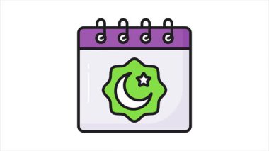 Ramazan takvimi kavramını gösteren ay ve yıldız