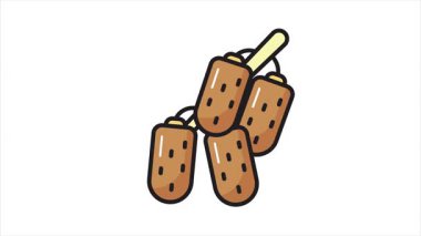 Modern tarzda tarihlerin iyi tasarlanmış vektör animasyonu, Arapça kuru meyve