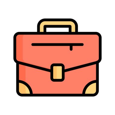 İş çantası tasvir eden modern düz çizgi biçim simgesi