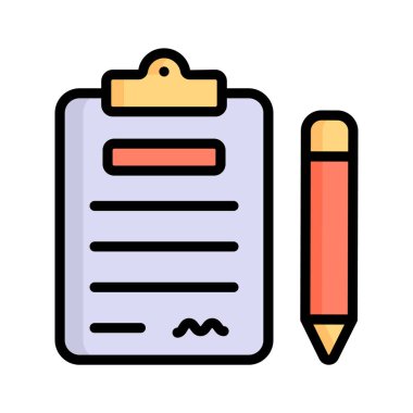 İş sözleşmesini gösteren düz taslak biçim simgesini düzenlemek kolay