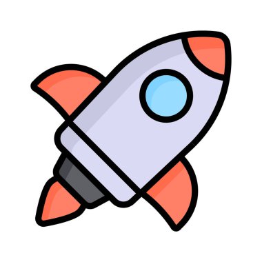 İş açılışını gösteren kullanışlı düz bir taslak biçim simgesi