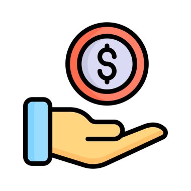 El fonları simgesi düz hatlı tasarım şeklinde tasarlandı