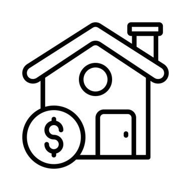 İpotek kredisini tasvir eden satır biçimi simgesini düzenlemek kolay