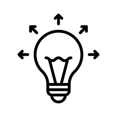 İş fikirlerini gösteren yaratıcı bir simge.