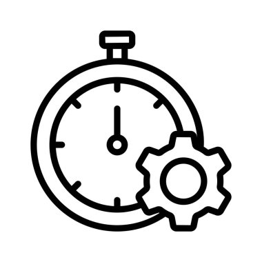 Zaman yönetiminin bu premium outline simgesine bir göz atın