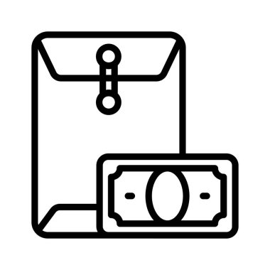 Para zarfını gösteren doğrusal biçim simgesi