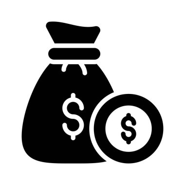 Para çantasının kabartma simgesini düzenlemek kolay. Dolar sikkesiyle.